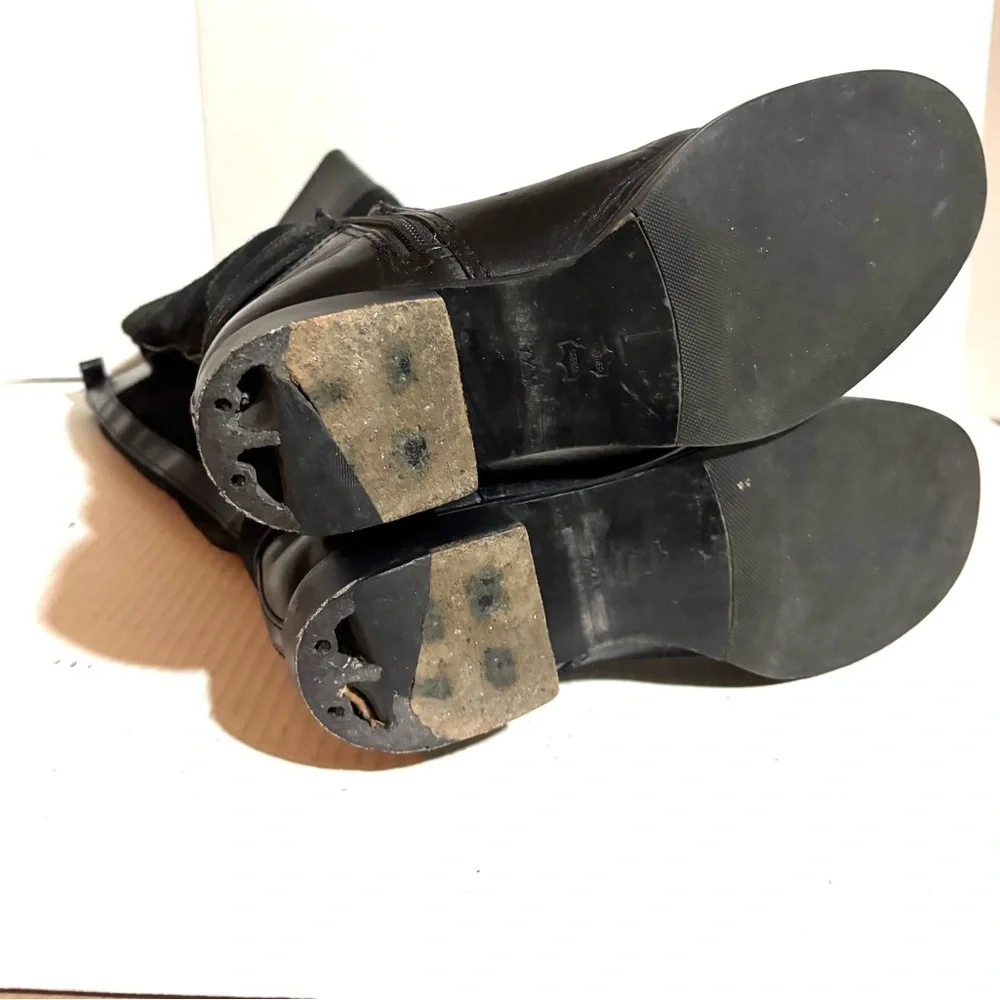 Tory Burch vintage Elegant Black Leather/ suede Riding Boots